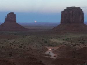 Monument Valley the night of the Blood Moon