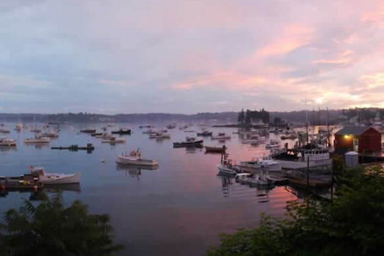 blue hill maine sunset