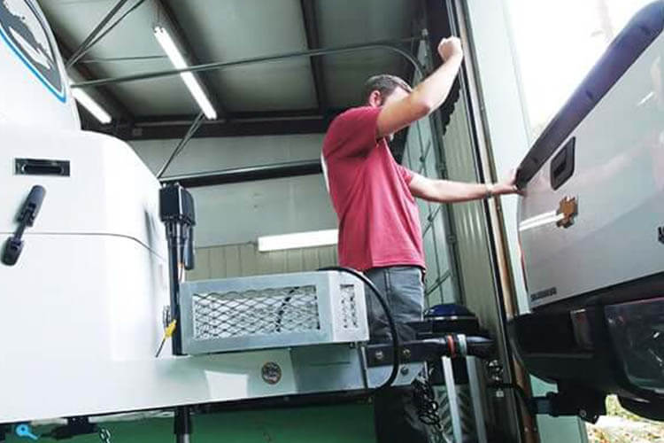 getting help backing up the trailer