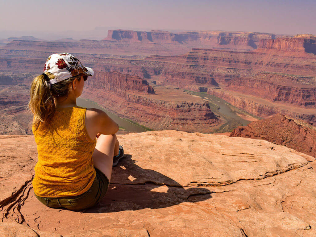Tourist Woman Sited At Dead Horse Point State Park