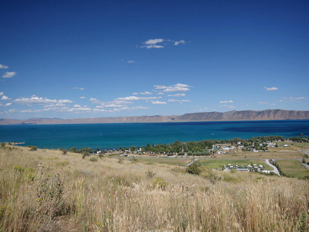 Upper view of the Bear Lake Utah State Park