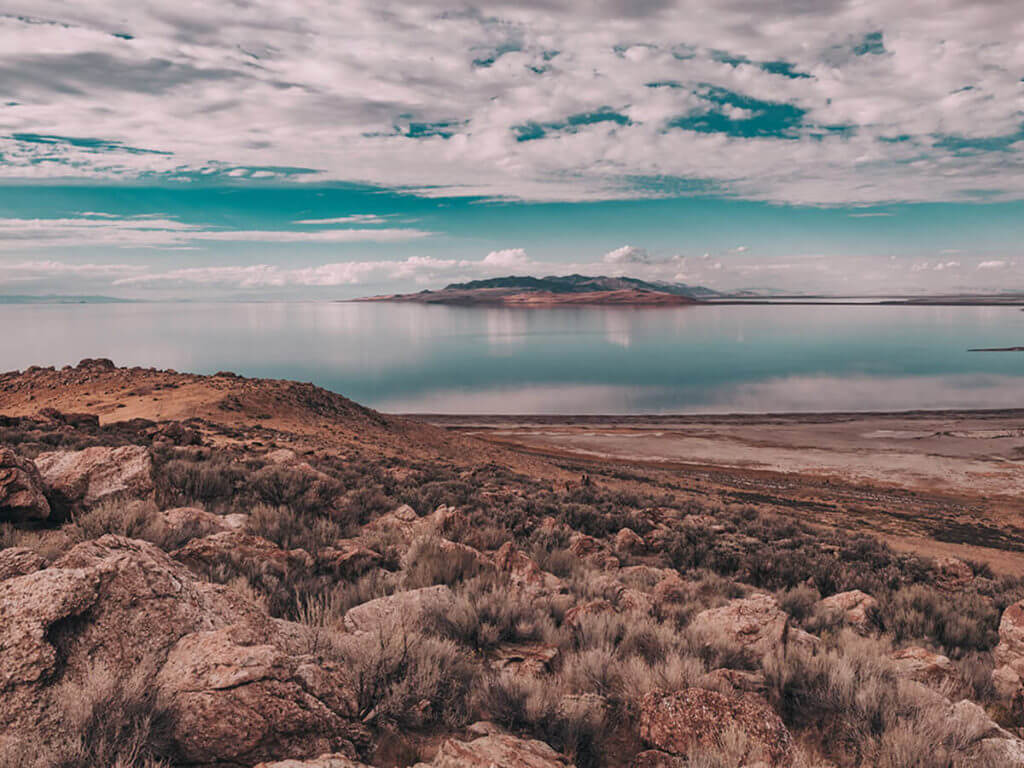 Views Of Great Salt Lake At Antelope Island State Park