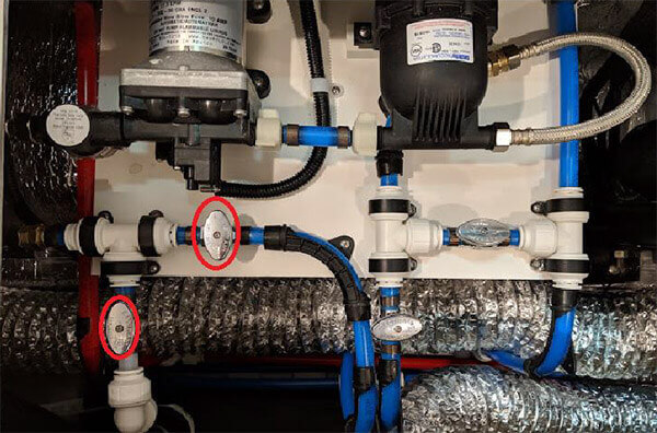 Water pump valves back to standard configuration