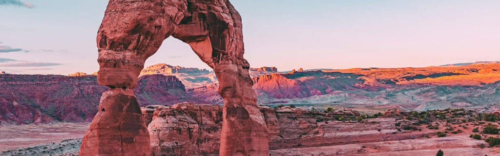 Delicate Arch During Sunrise Devils Garden