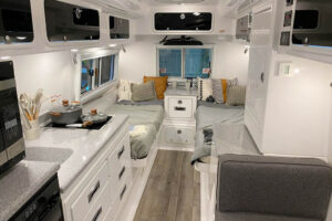twin bed floor plan luxury travel trailers