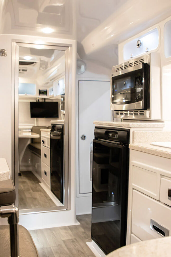 bathroom mirror inside rv camper