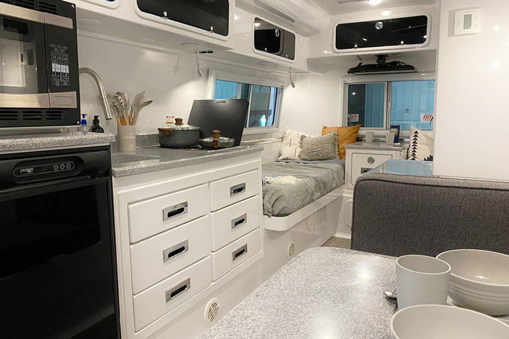 inside the features of oliver camper
