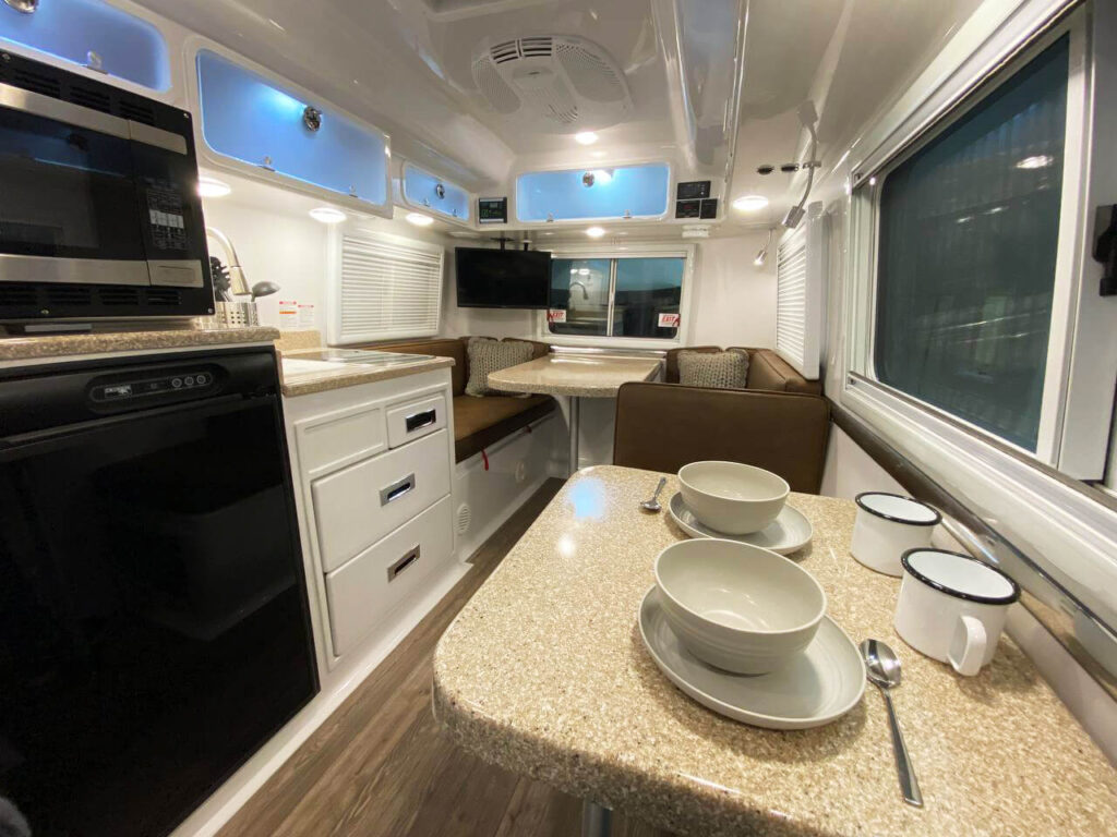 Inside the Oliver Luxury Travel Trailer