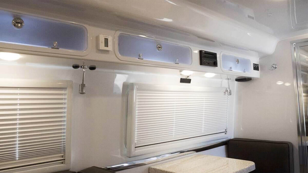 Custom Semi-Clear Upper Cabinets