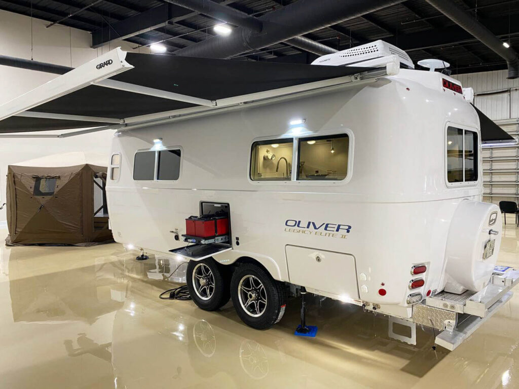 battery side view with second awning