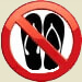 Open toed shoes are not allowed